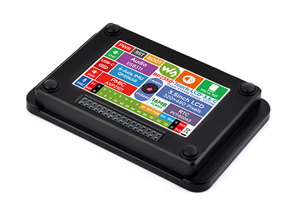 RP2350 3.5 英寸电容触控屏开发板，并带有特性图标如： 2.4GHz WiFi和 BLE5 模组，480×480分辨率和5点触控
