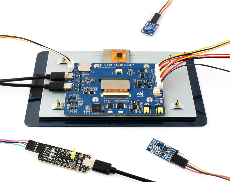 RP2350 7 英寸电容触控屏开发板应用示例