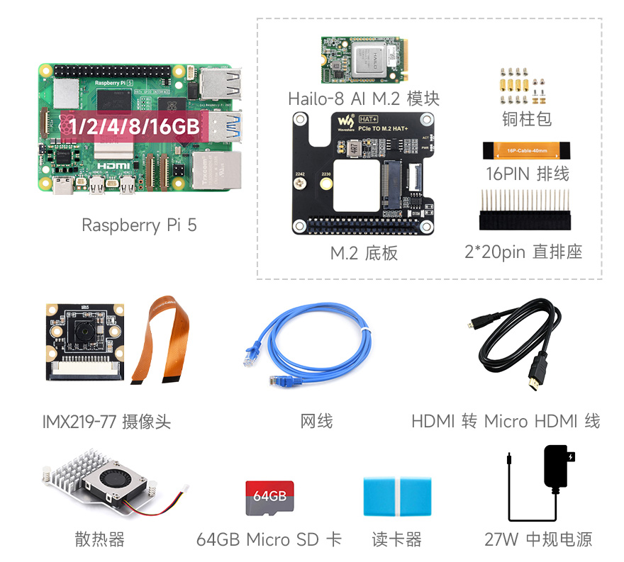 Raspberry Pi 5 4GB 视觉套餐 A