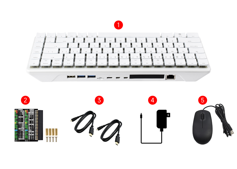 树莓派Raspberry Pi 500+键盘型主板配置清单