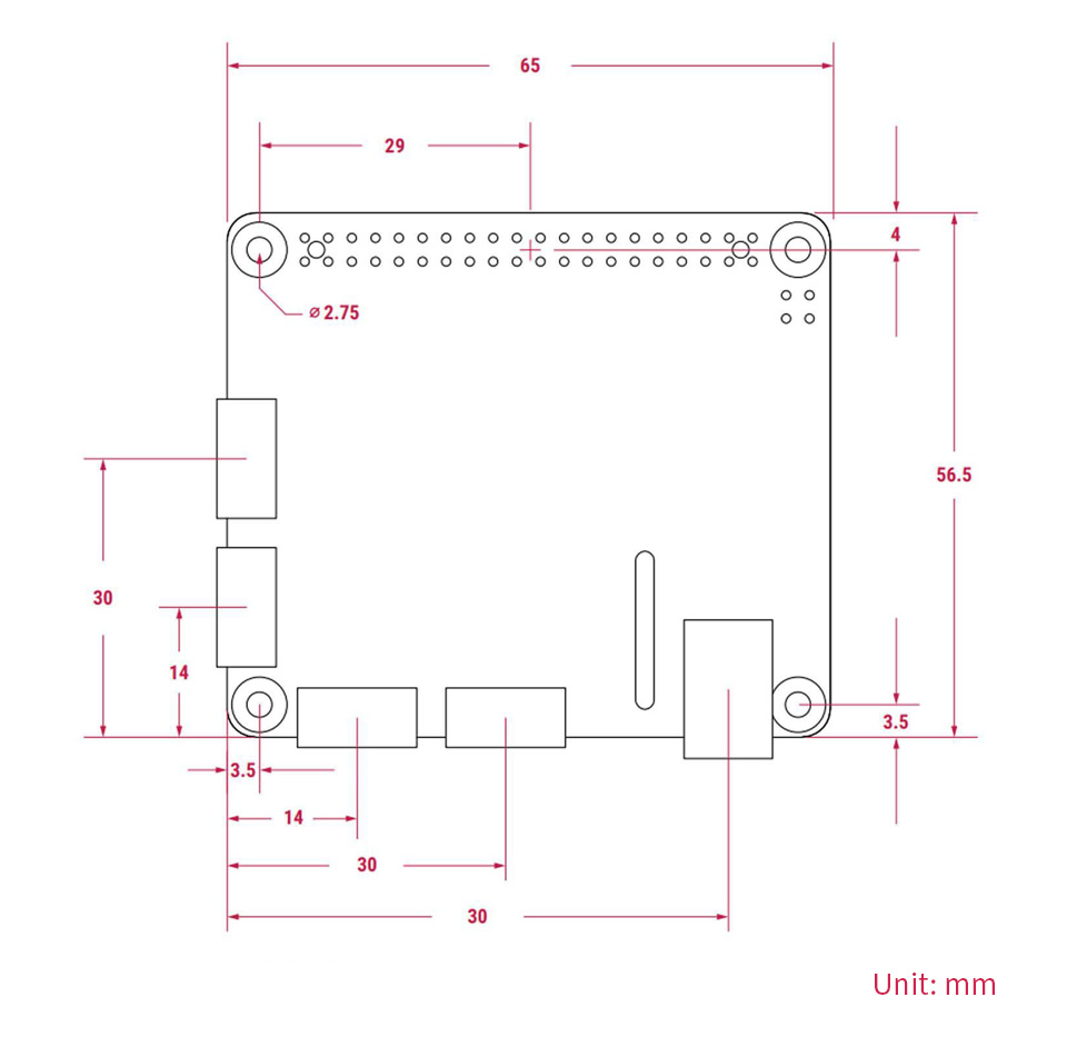 Raspberry Pi Build HAT产品尺寸