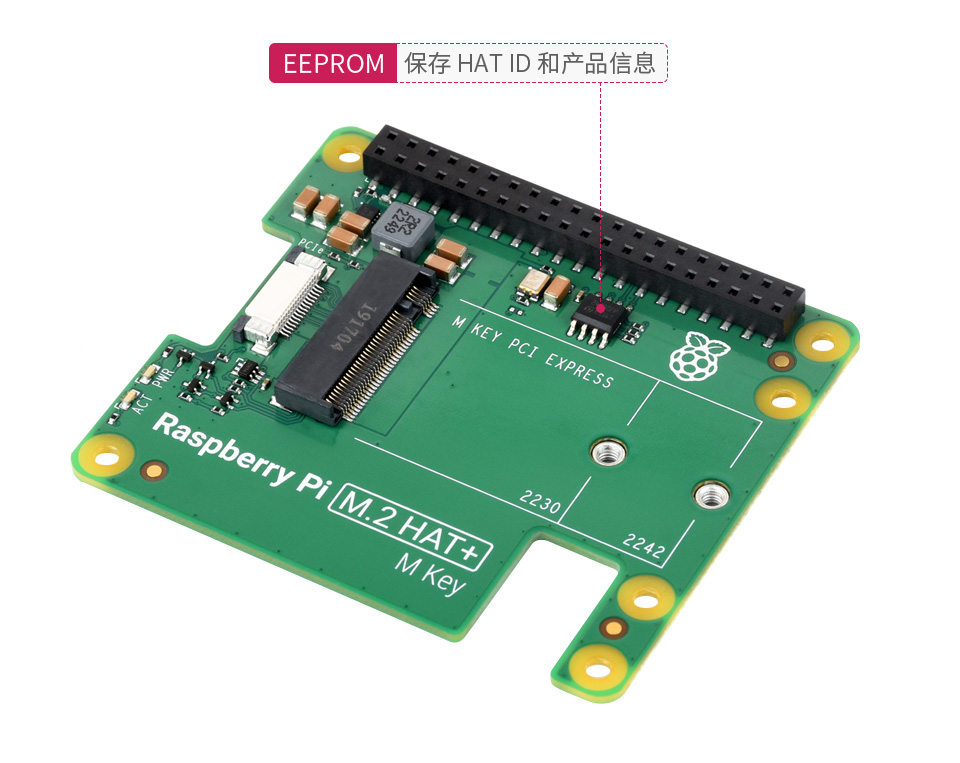 Raspberry Pi M.2 HAT+ 板载 EEPROM 芯片