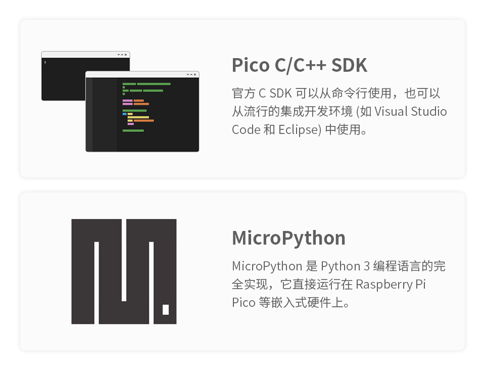 Raspberry Pi Pico H 新型微控制器迷你开发板支持 C/C++，MicroPython