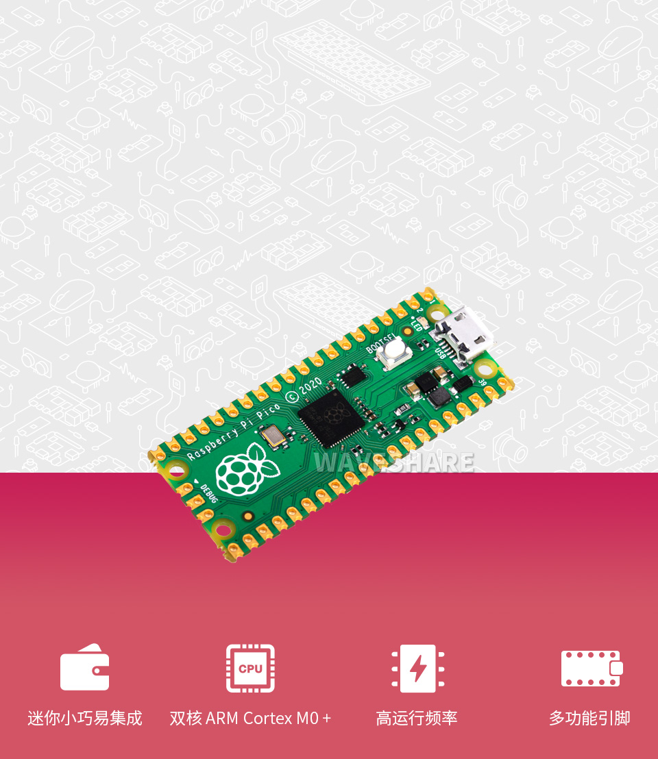 Raspberry Pi新型微控制器迷你开发板主图