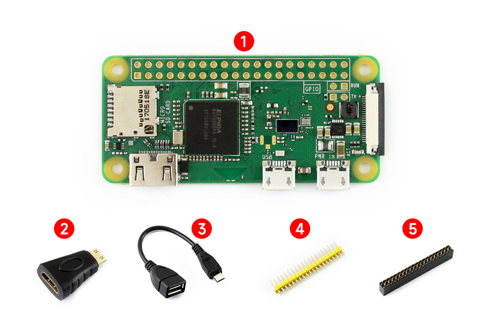 树莓派 Zero  WiFi 版 套餐A 配置清单