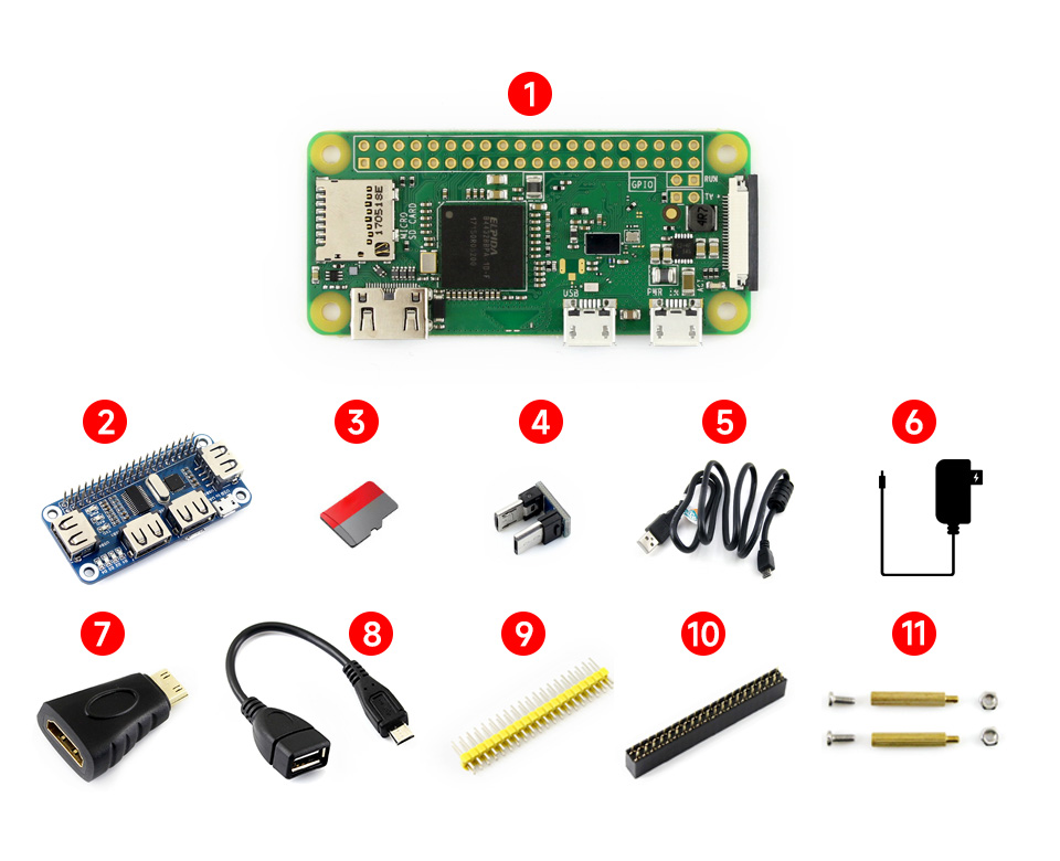 树莓派 Zero  WiFi 版 套餐D 配置清单