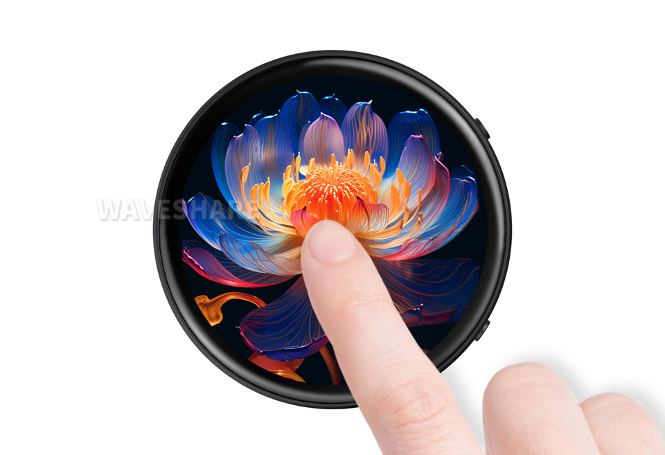 三个T5-E1 1.75 英寸电容触控屏开发板小巧面板 触摸更多可能