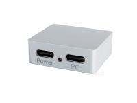 Type-C 电源信号分离器 支持 5V DC 独立供电 3 × Type-C 母口 防反向供电 稳定通信 铝合金外壳 带指示灯